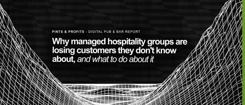 A 3D mountain and valley topography. Inside, it says “why managed hospitality groups are losing customers and what to do about it.”