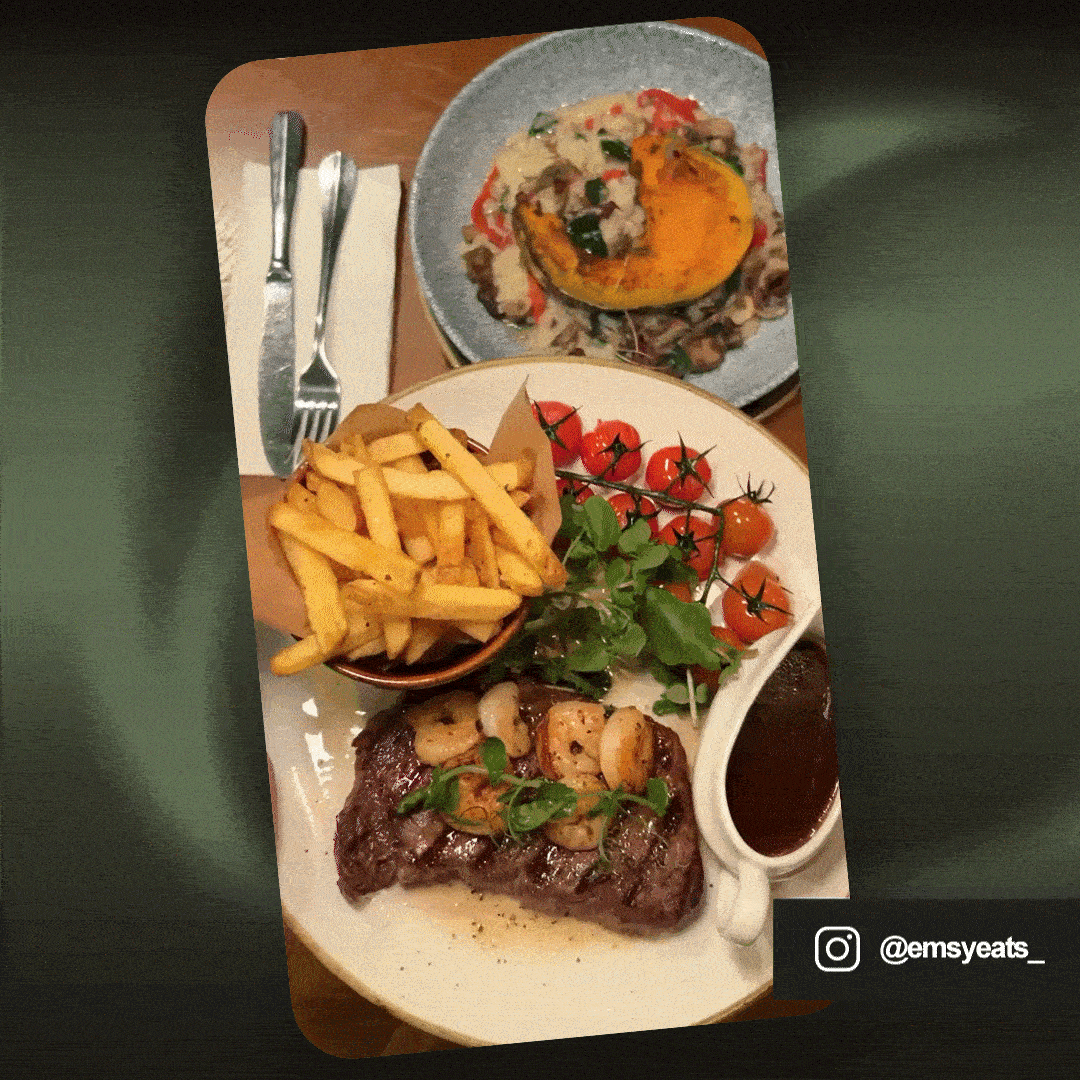 A GIF of different dishes, by @emyseats 