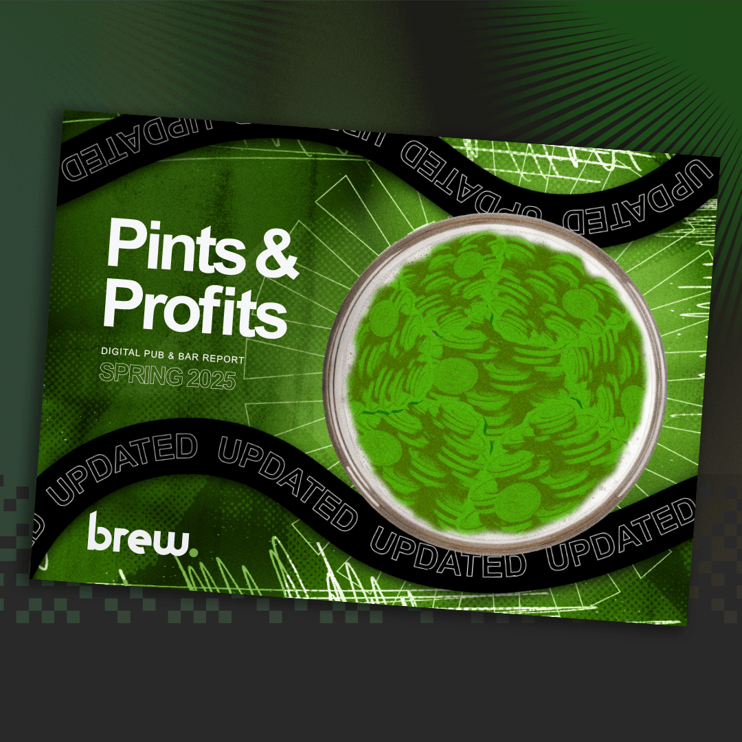 Pints &amp; Profits 2025, with the foam of a pint looking like a pile of coins. 