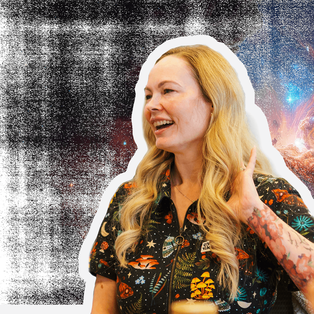 A cut-out photo of Emm.