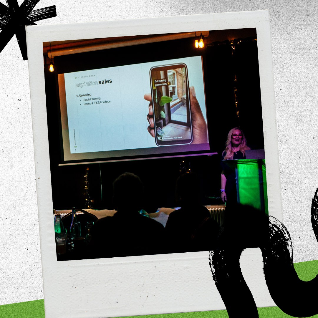 Emm McAndrew presenting at a Brew conference 