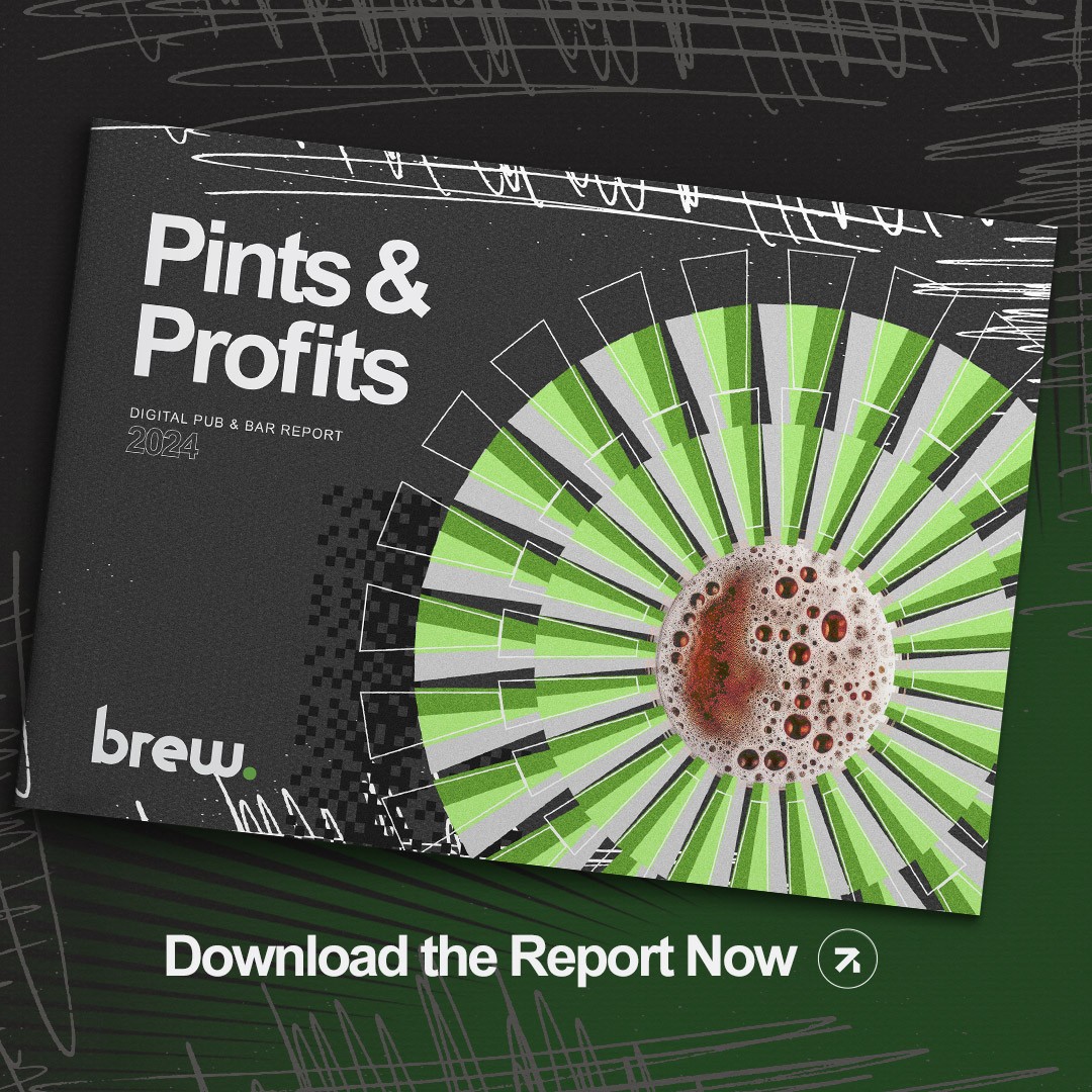 A physical representation of Brew’s Pints &amp; Profits Digital Pub &amp; Bar Report 2024. Download now. 