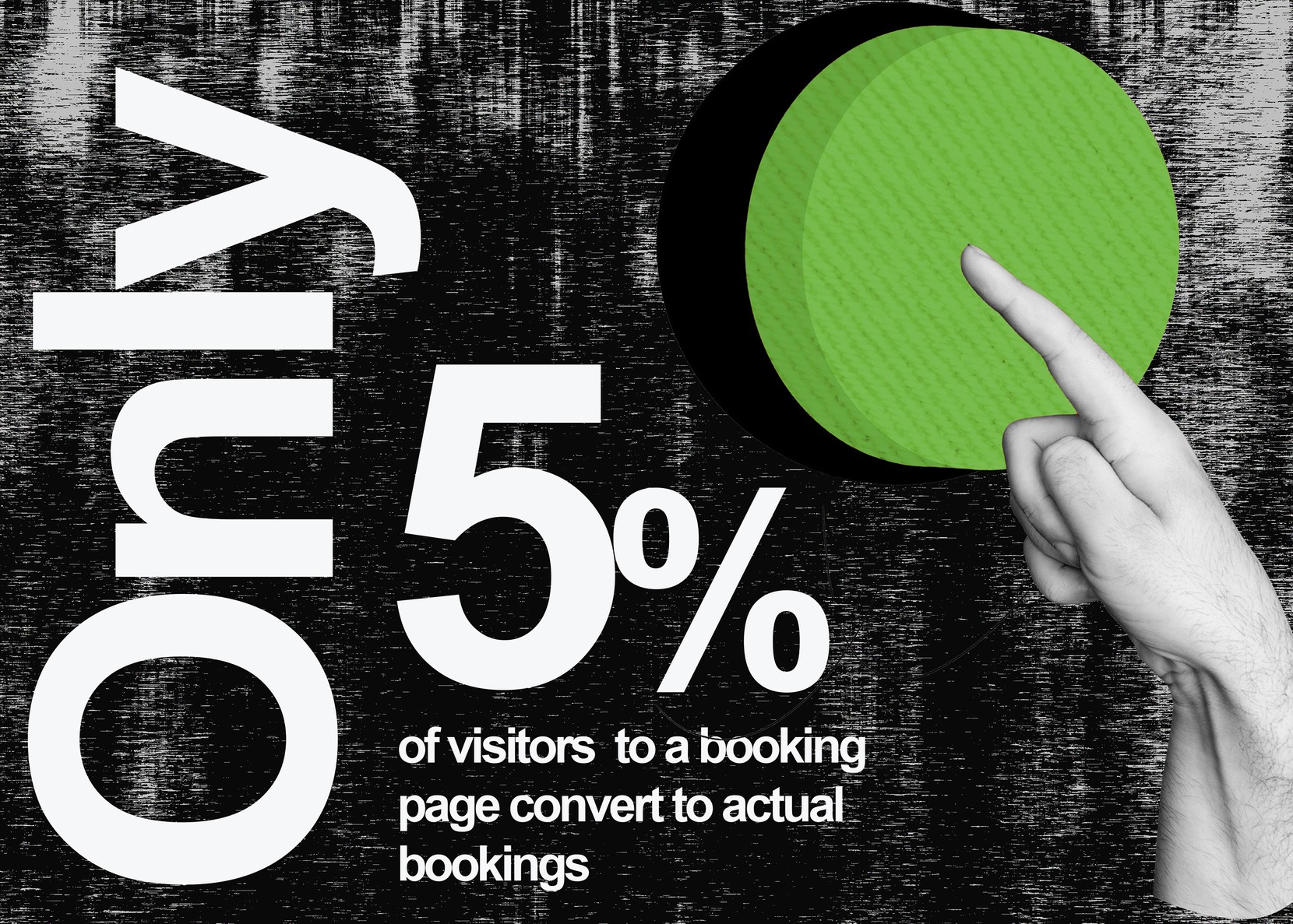 Only 5% of visitors to a booking page convert to actual bookings