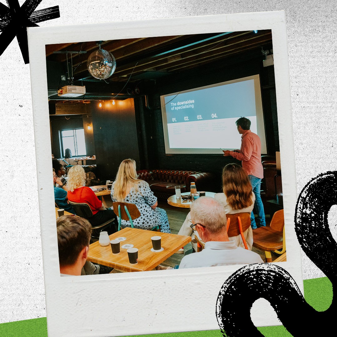 Matt Bowell presenting to the Brew agency 