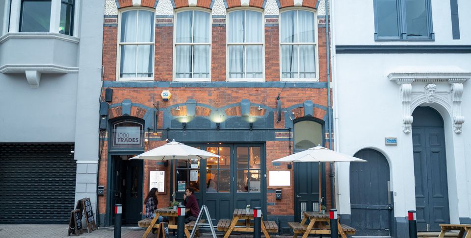 A photograph of 1000 Trades pub taken from street level.