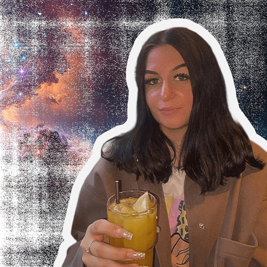 A cut-out photo of Freya.