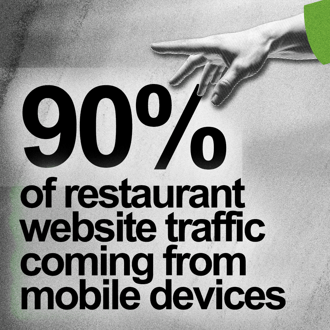 “90% of restaurant website traffic comes from mobile devices.” 